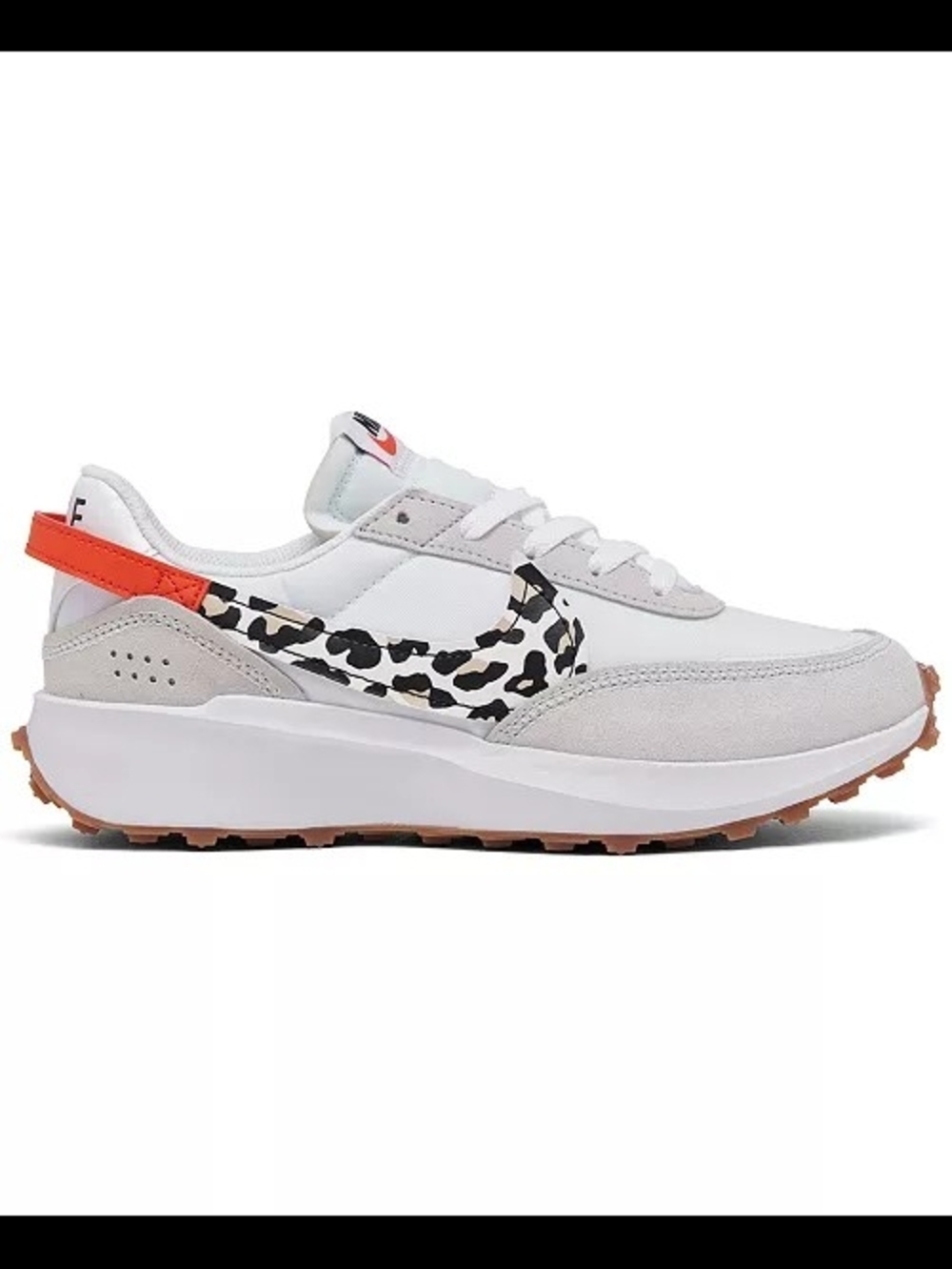 Nike Waffle Debut Women’s White Leopard Trainer - Picture 2 of 16